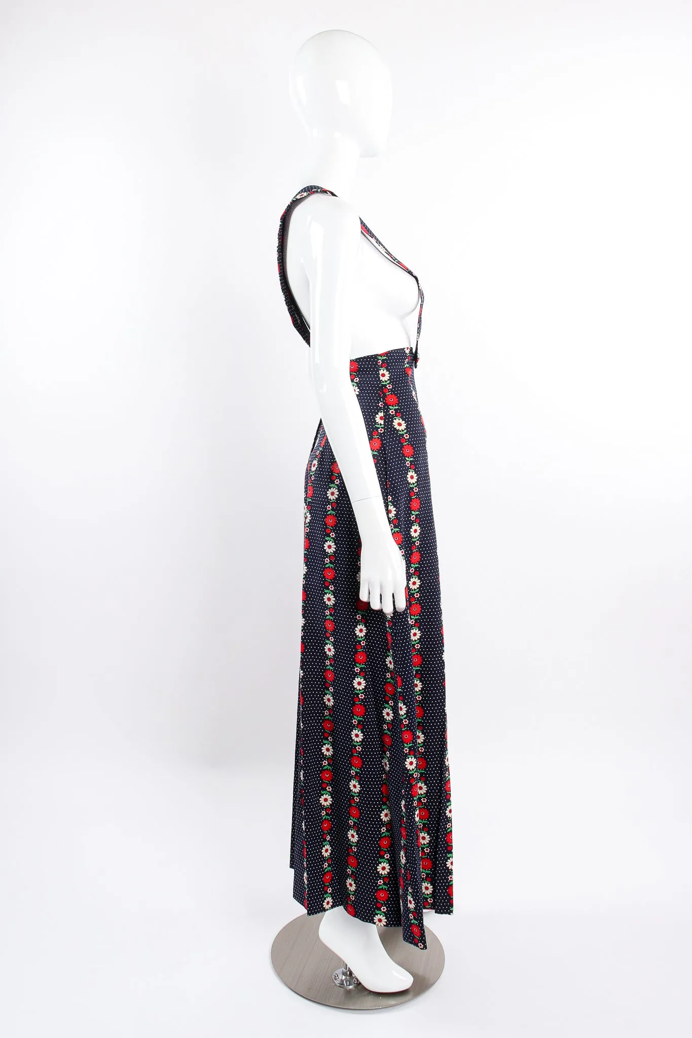 Floral Dot Suspender Pant