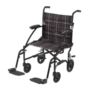 Fly Lite Ultra Lightweight Transport Wheelchair, Black - 1 Each