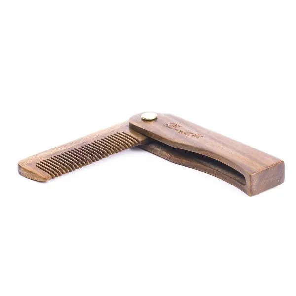 Foldable Beard Comb -Sandalwood
