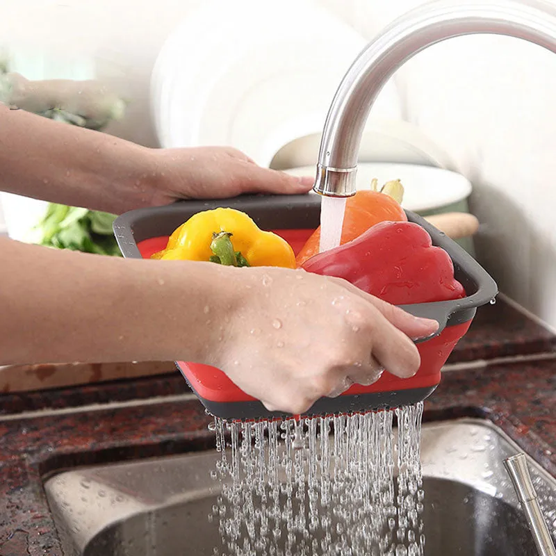 Foldable Fruit and Vegetable Colander Washing Basket