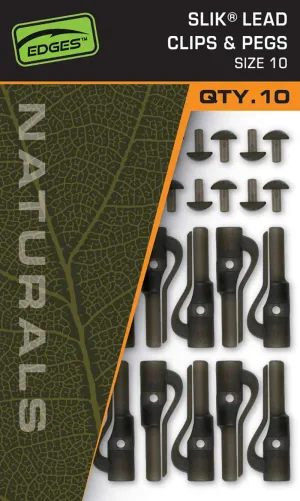 Fox Edges Naturals Slik Lead Clips and Pegs Size 10