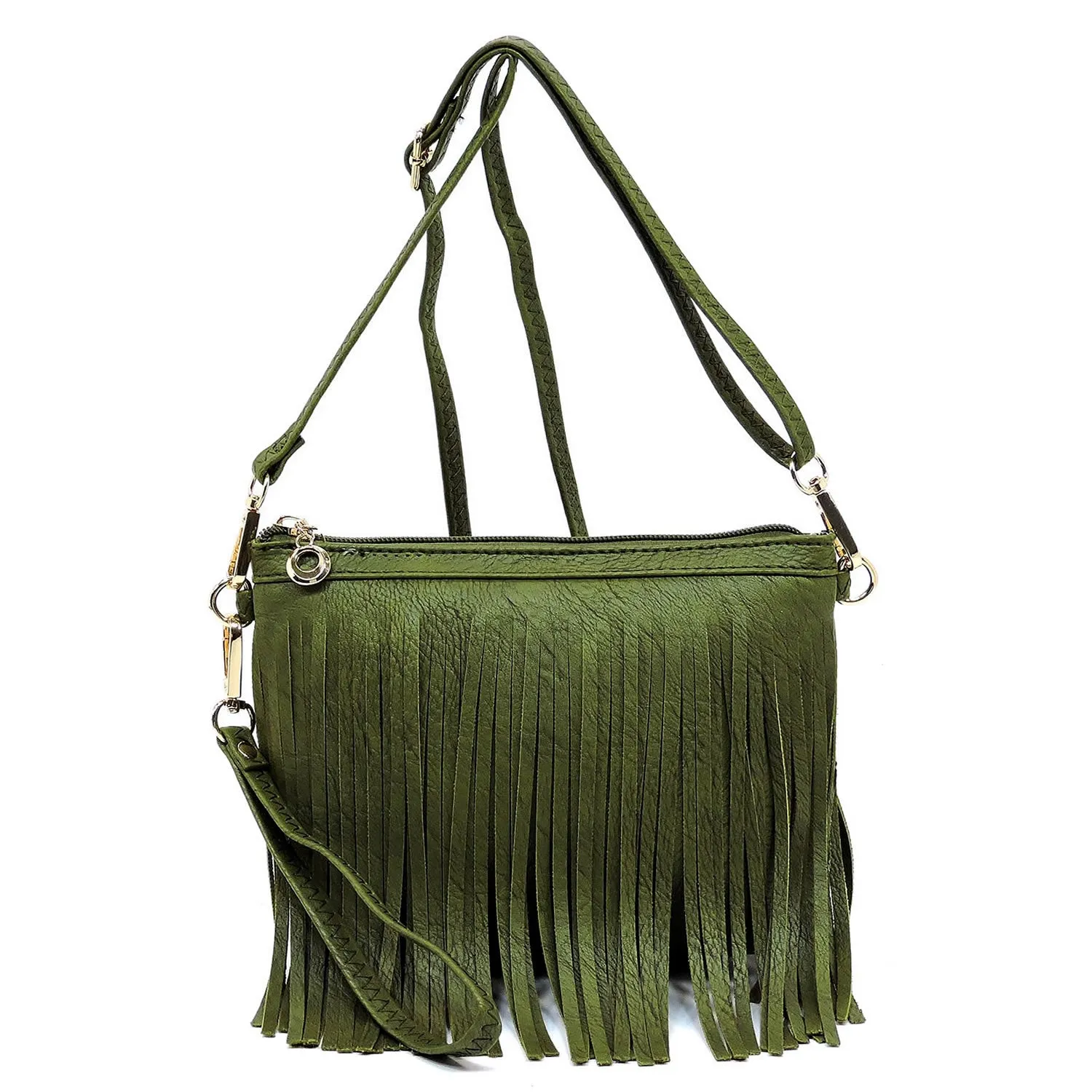 Fringe Faux Leather Crossbody