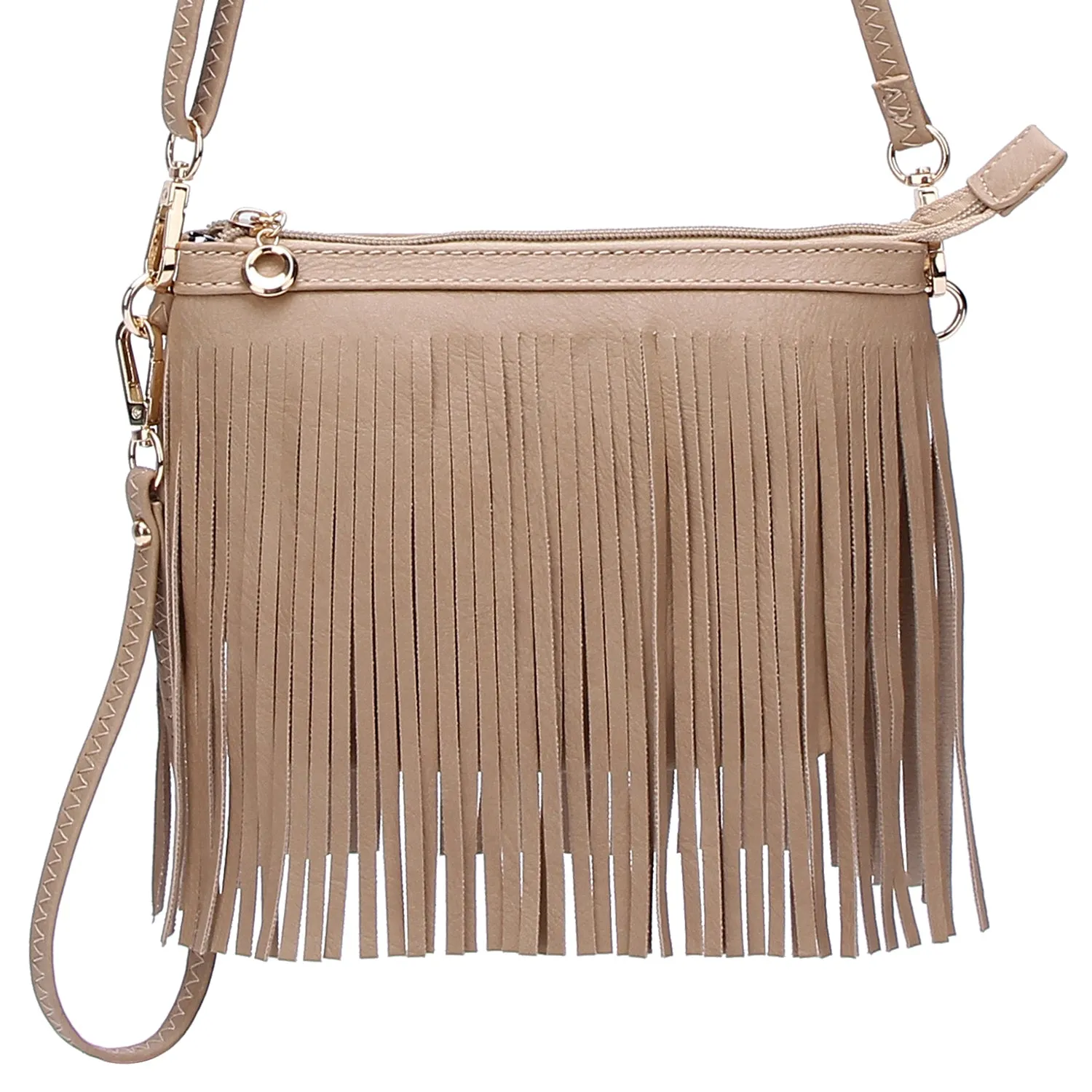 Fringe Faux Leather Crossbody
