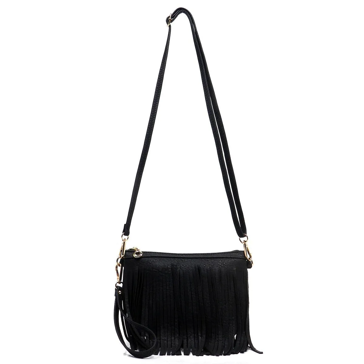 Fringe Faux Leather Crossbody