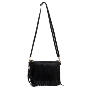 Fringe Faux Leather Crossbody