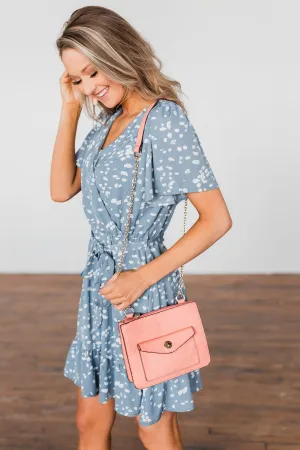 Front Pocket Crossbody Purse- Peach
