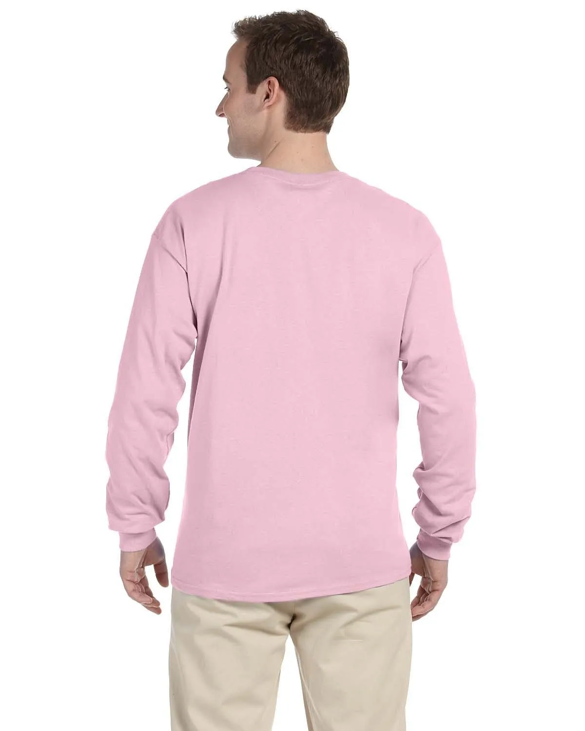 Fruit of the Loom Lightweight Long Sleeve T-Shirt | Classic Pink