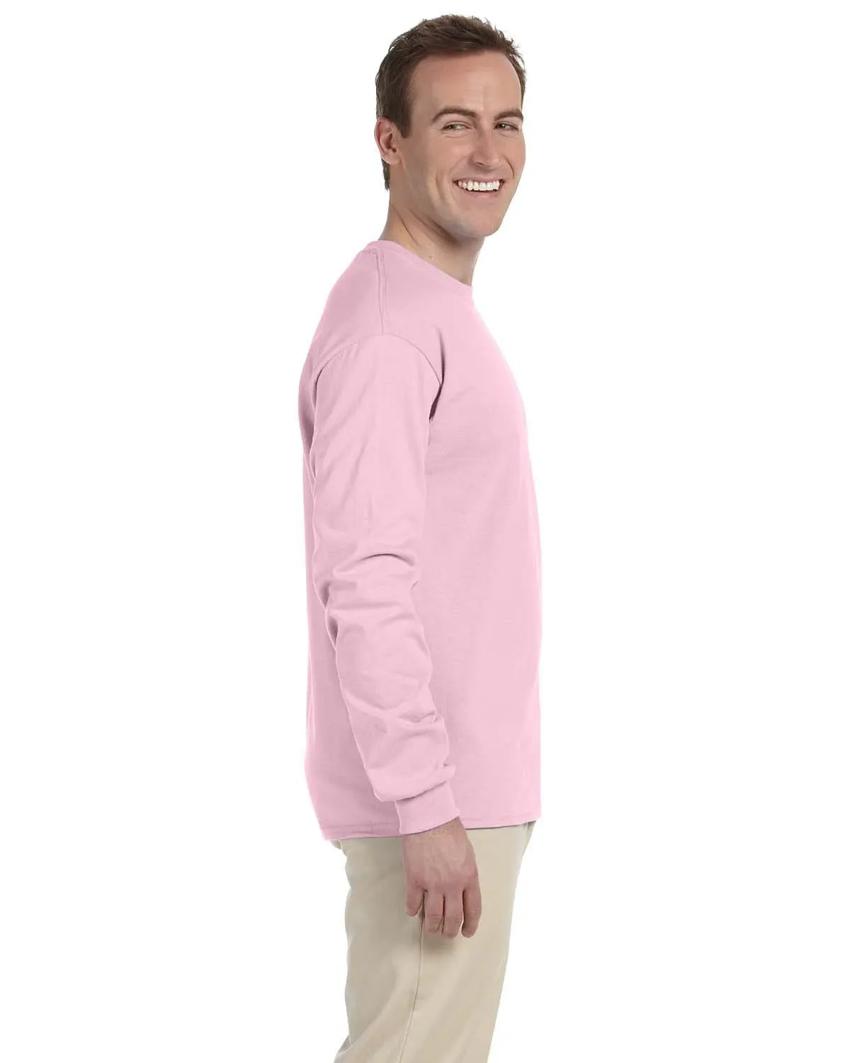 Fruit of the Loom Lightweight Long Sleeve T-Shirt | Classic Pink