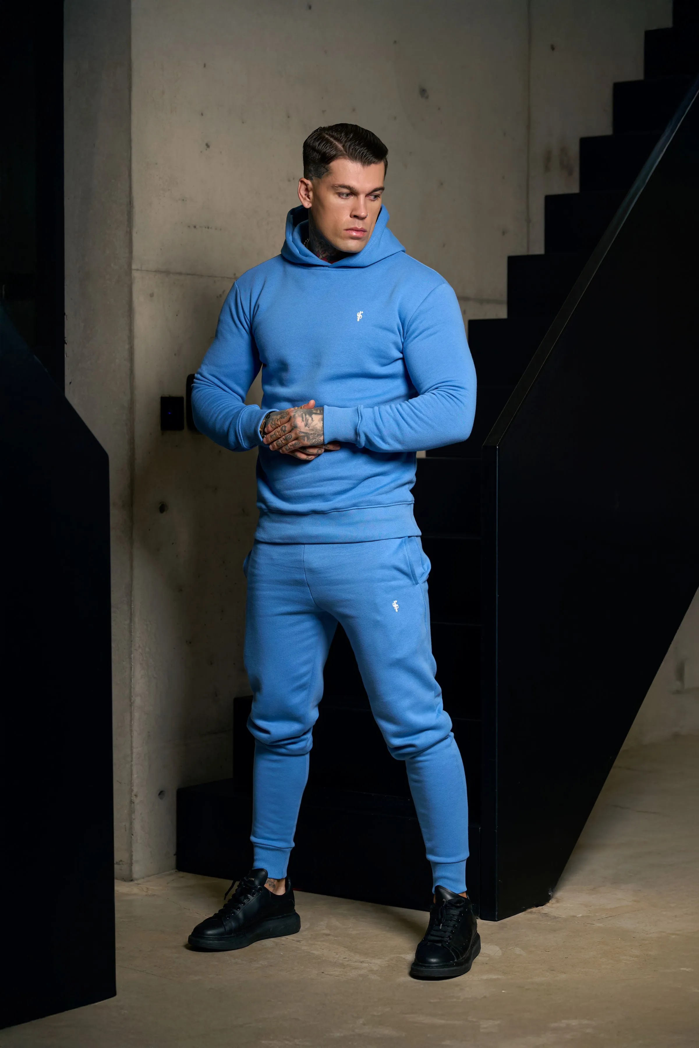 FS Plain Blue Tracksuit Bottoms with FS Branding - FSH1200