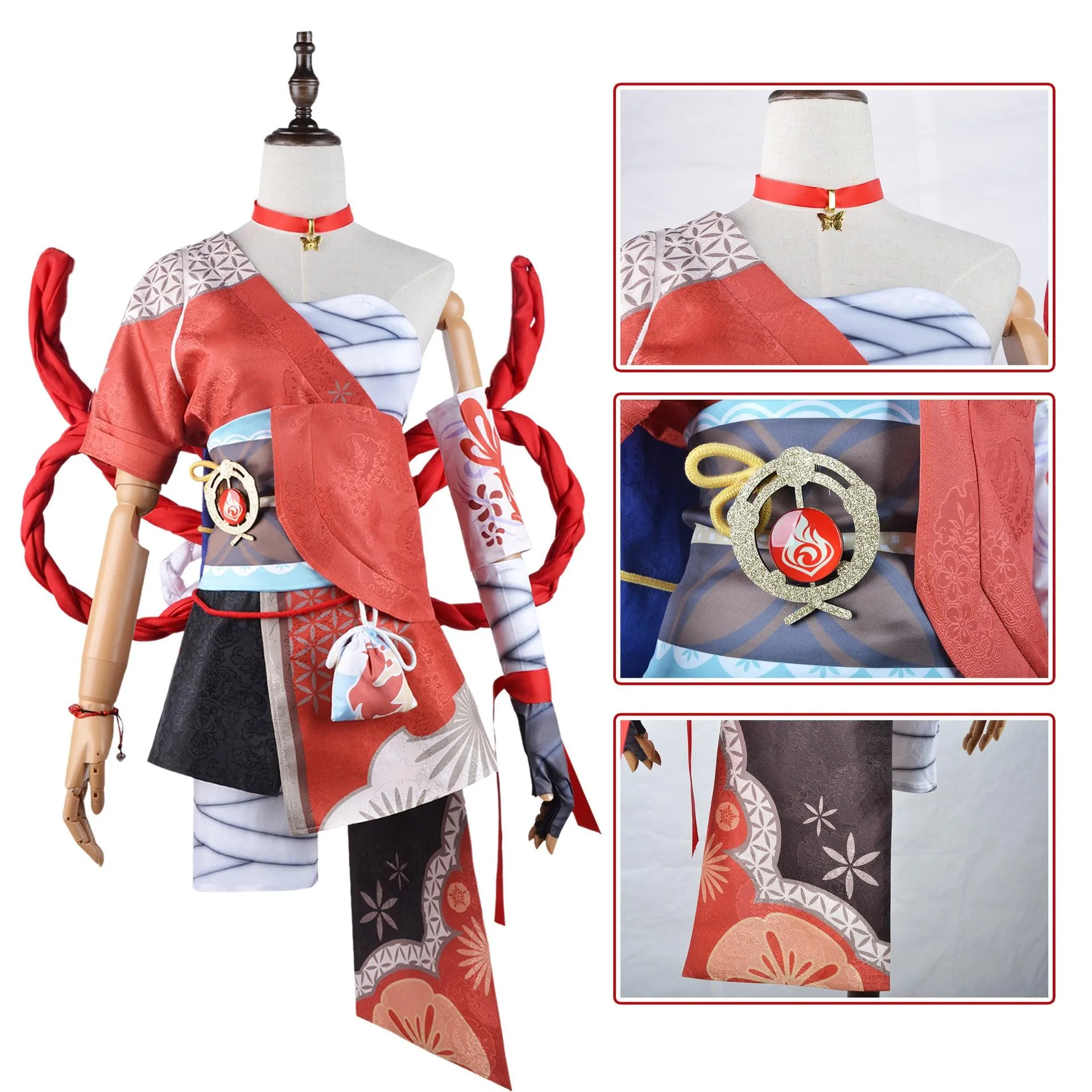 Genshin Impact Yoimiya Cosplay Costume