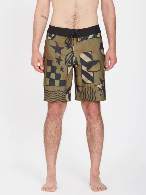 Geo Stoney 19" Boardshort - SERVICE GREEN