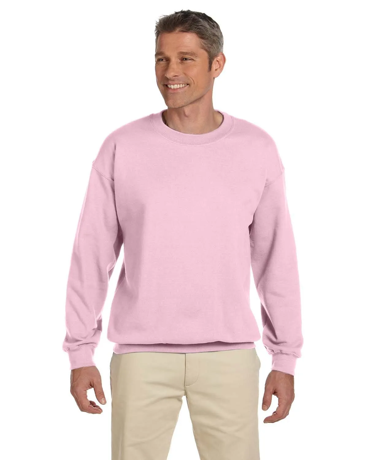 Gildan Lightweight 50/50 Crewneck Sweatshirt | Light Pink