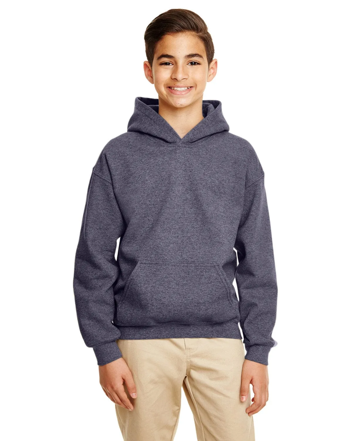 Gildan Youth Lightweight 50/50 Hoodie | Ht Sprt Drk Navy