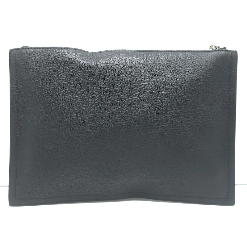 Givenchy Medium Antigona Pouch Black Leather Clutch NEW