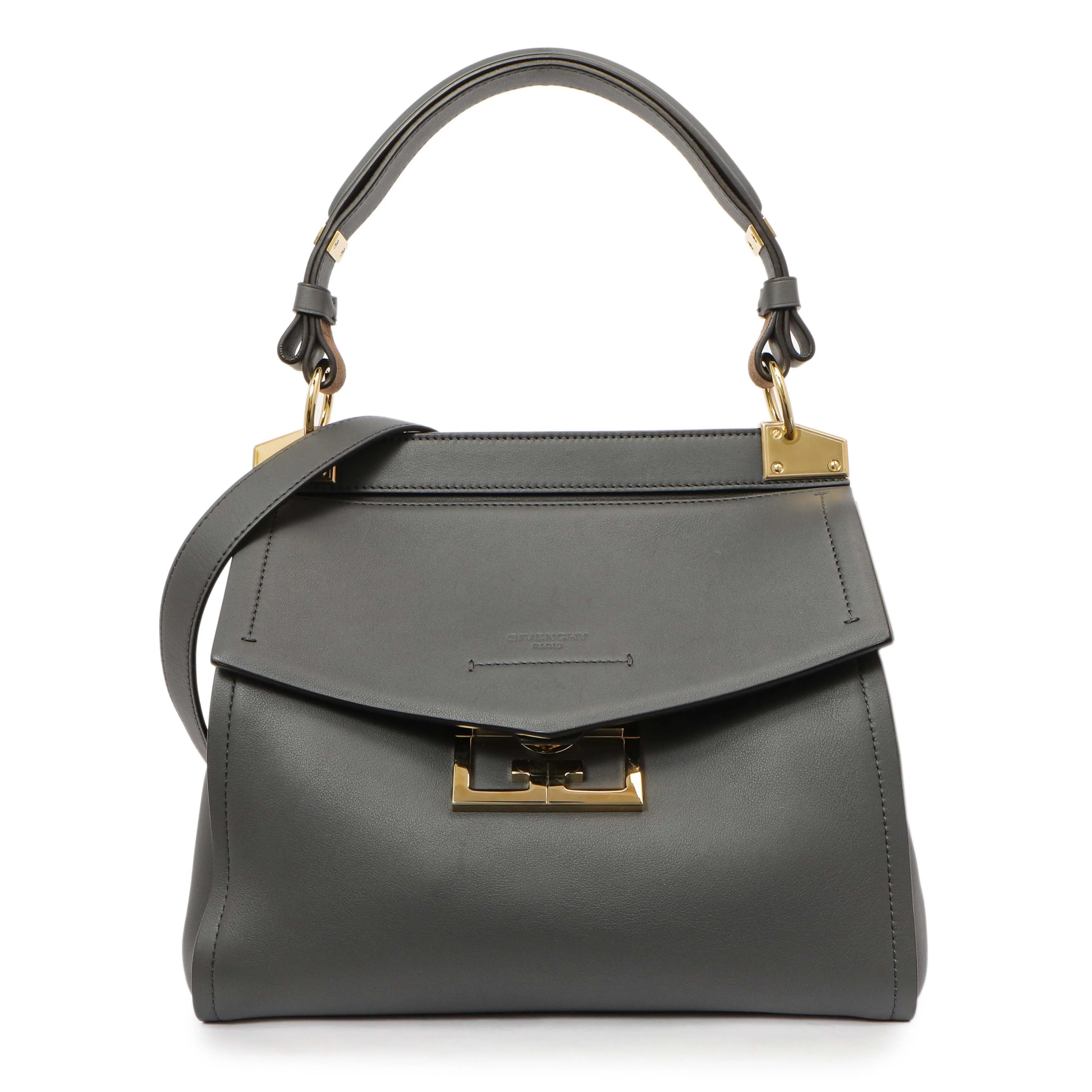 Givenchy Storm Grey Calfskin Small Mystic Shoulder Bag