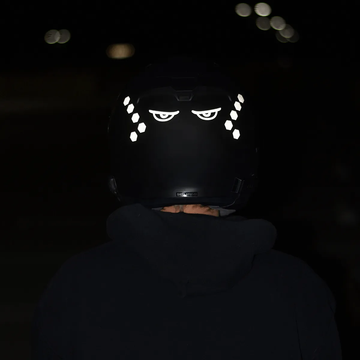 Glowrider Reflective Helmet Sticker - Evil Eyes