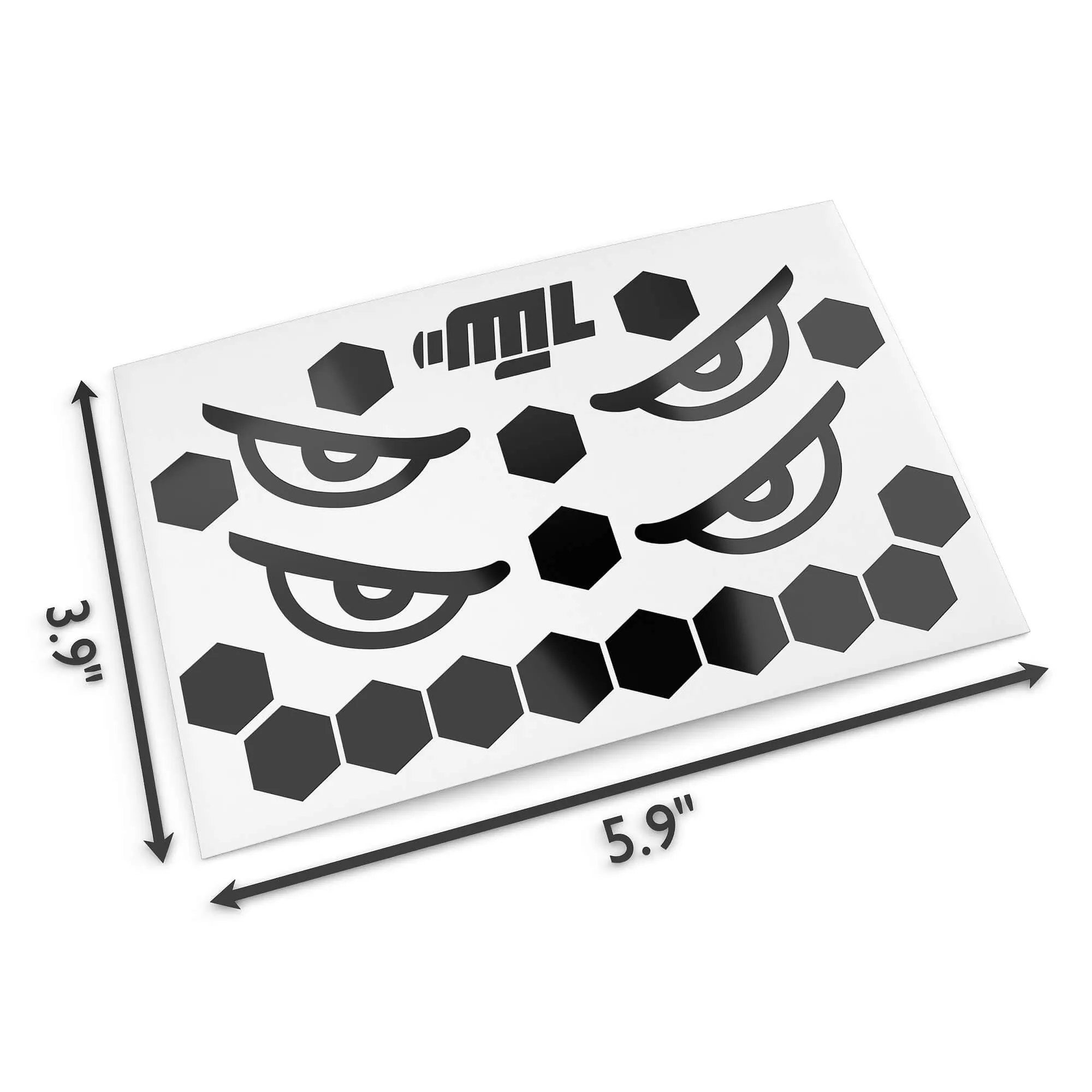 Glowrider Reflective Helmet Sticker - Evil Eyes