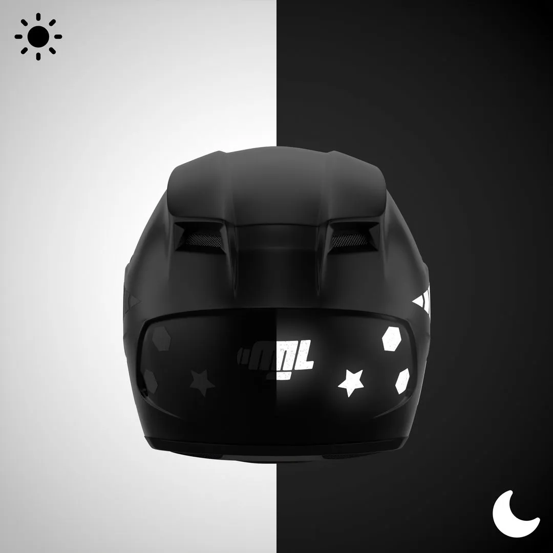 Glowrider  Reflective Helmet Sticker - Stars and Arrows