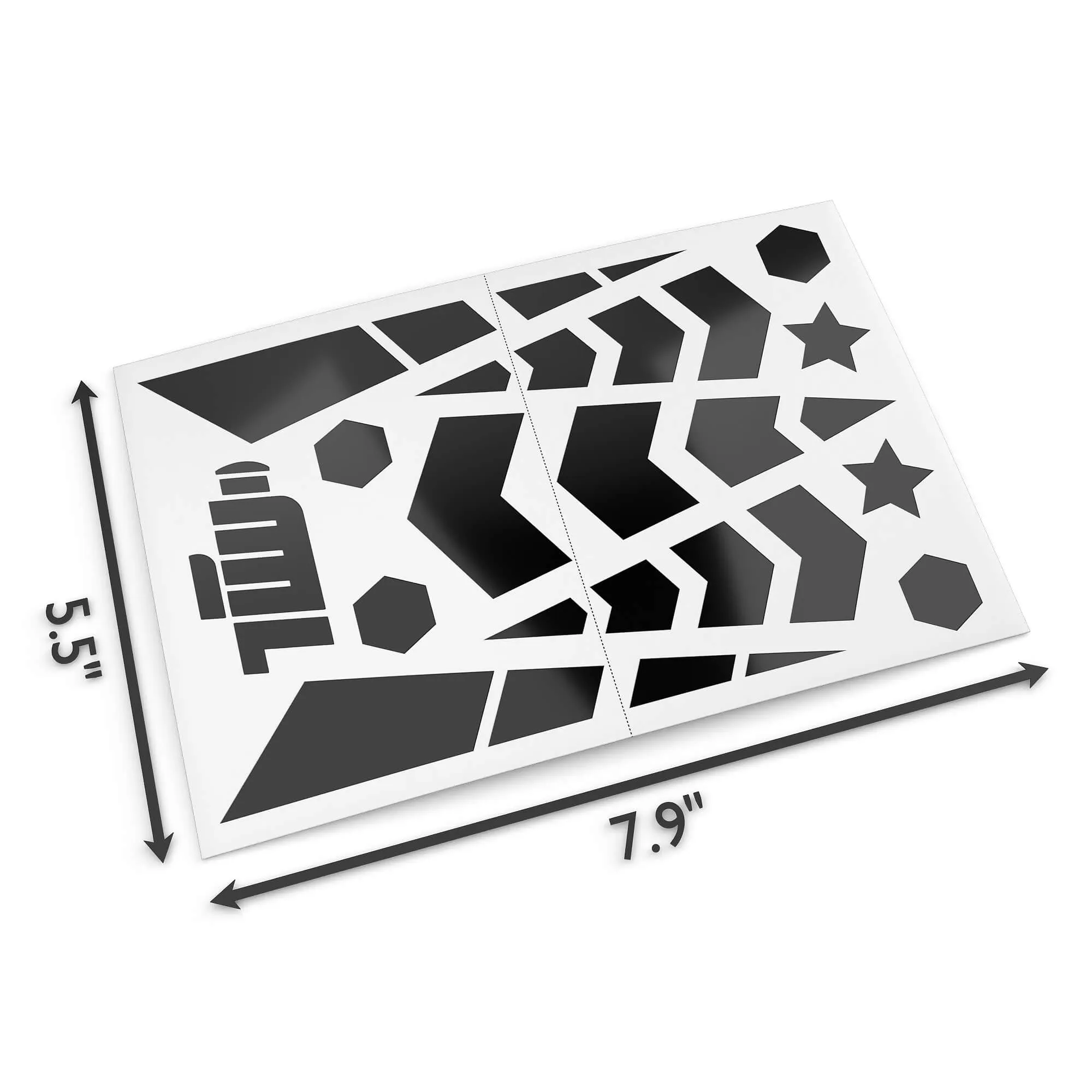 Glowrider  Reflective Helmet Sticker - Stars and Arrows