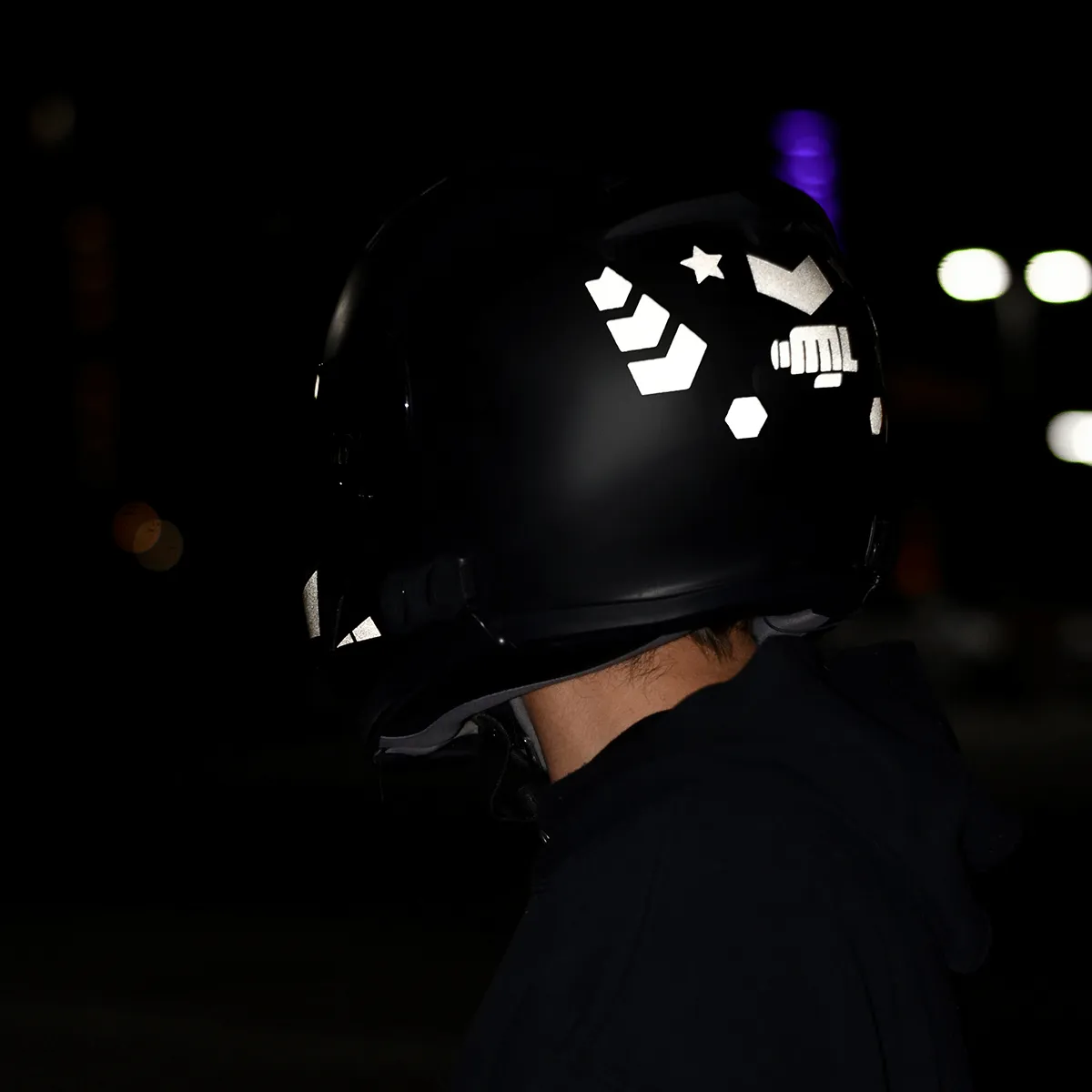 Glowrider  Reflective Helmet Sticker - Stars and Arrows