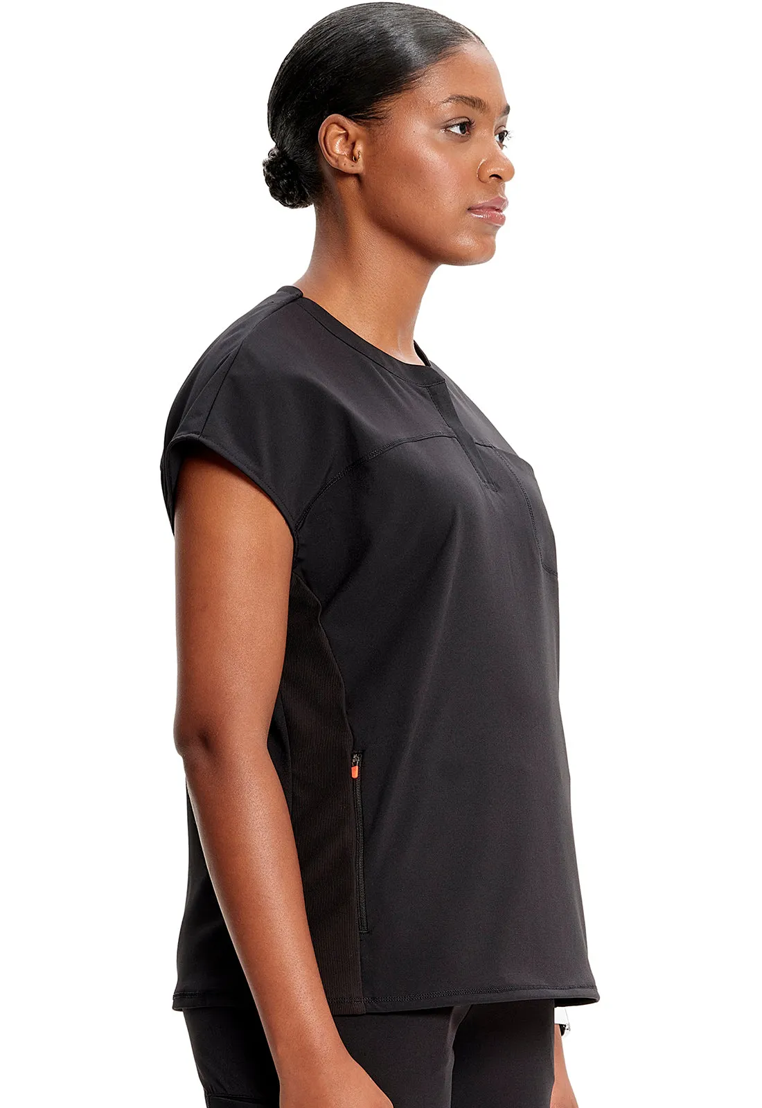 GNR8 IN622A Henley Top Black