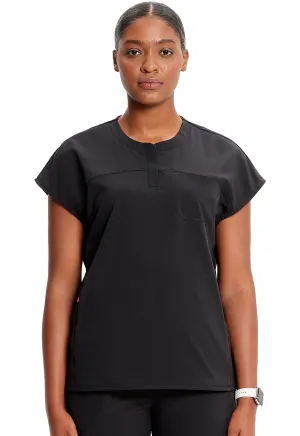 GNR8 IN622A Henley Top Black