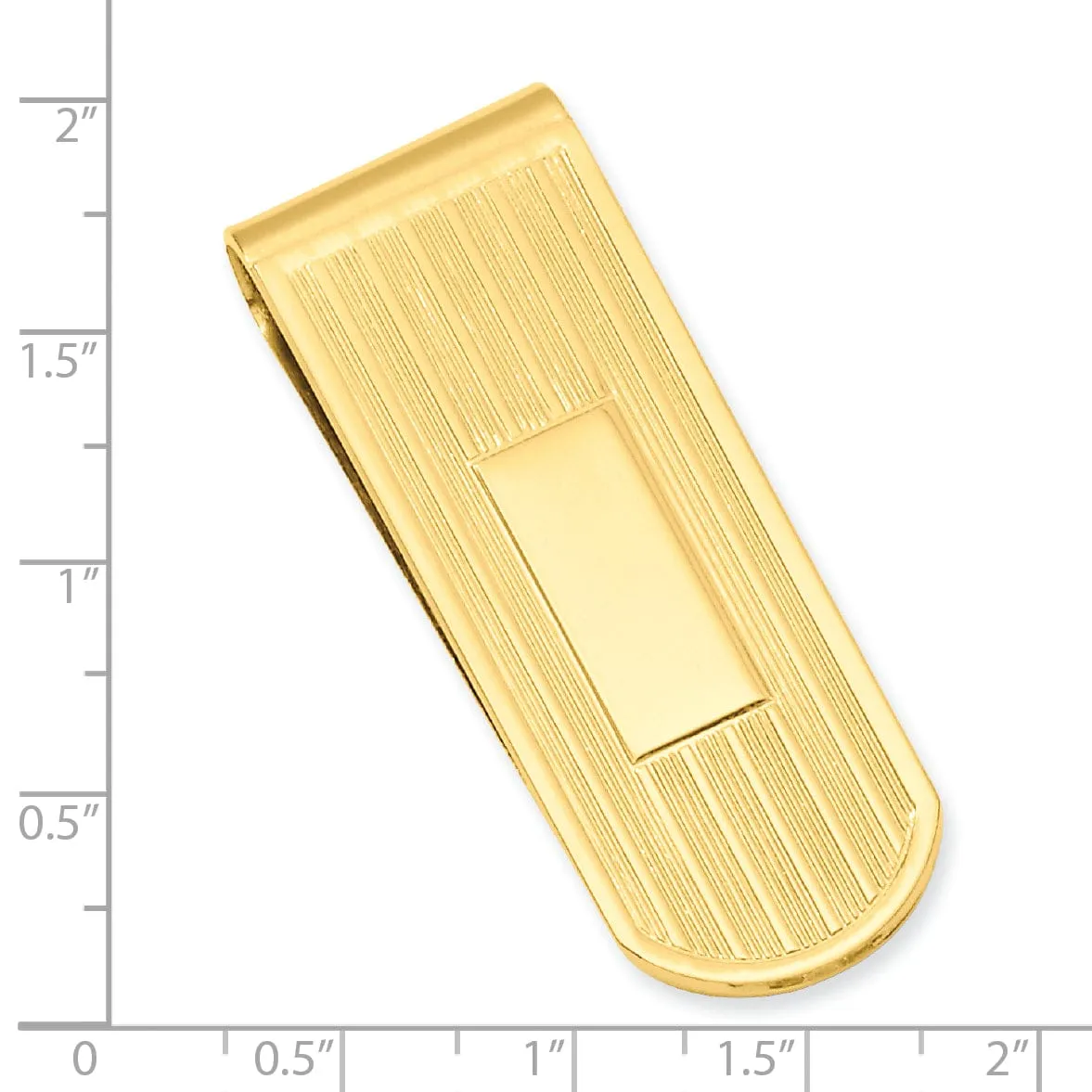 Gold Plated Etched Lines Money Clip