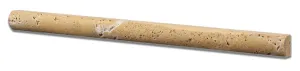 Gold / Yellow Travertine Honed 3/4 X 12 Bullnose Liner Trim Molding - Standard Quality - BOX of 15 PCS