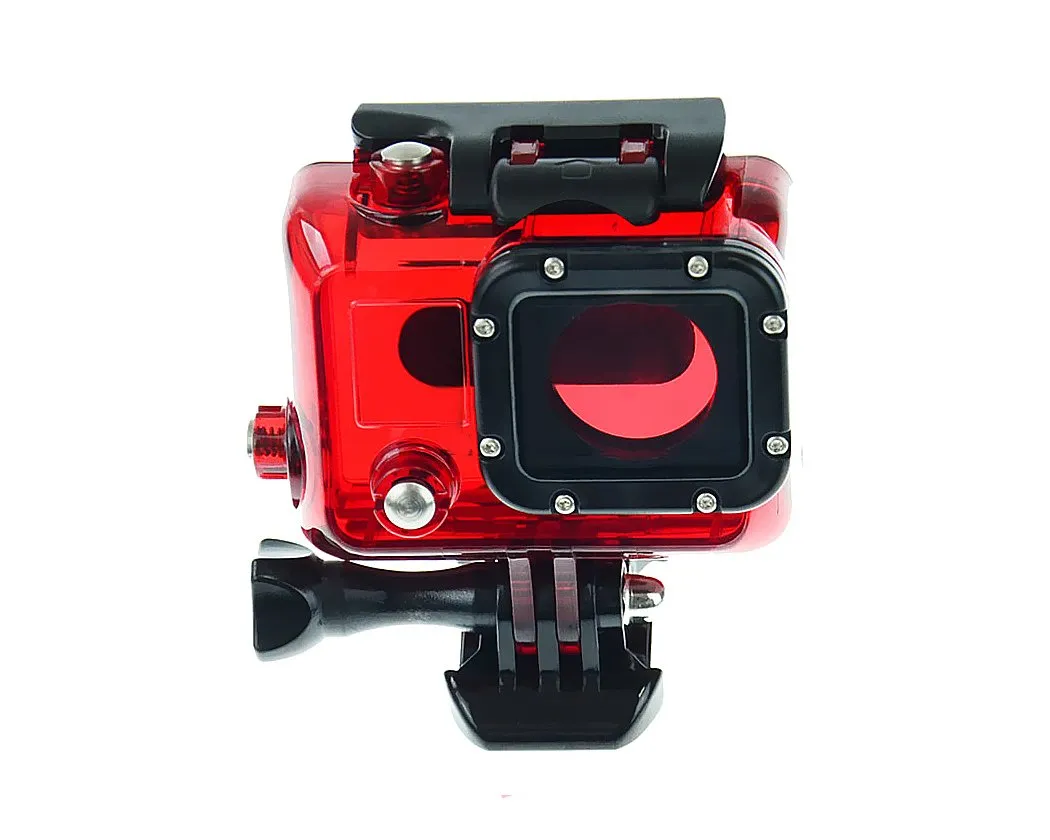 GoPro Waterproof Replacement Housing for Hero 3/ 3 / 4 Camera - Red