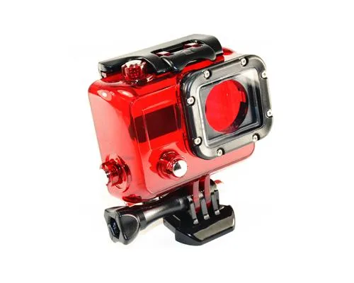 GoPro Waterproof Replacement Housing for Hero 3/ 3 / 4 Camera - Red