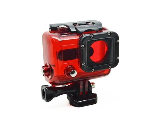 GoPro Waterproof Replacement Housing for Hero 3/ 3 / 4 Camera - Red