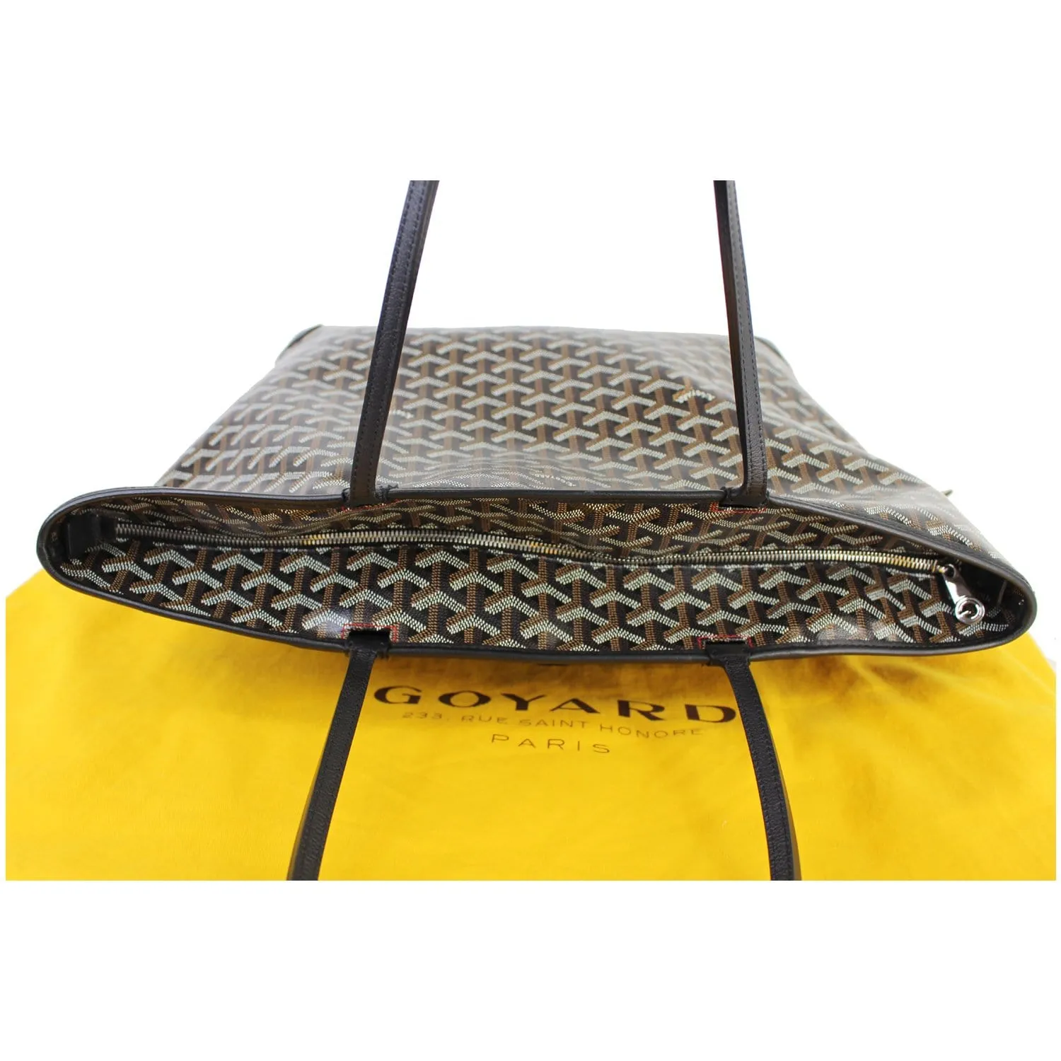 GOYARD Goyardine Canvas Artois MM Shoulder Bag Black