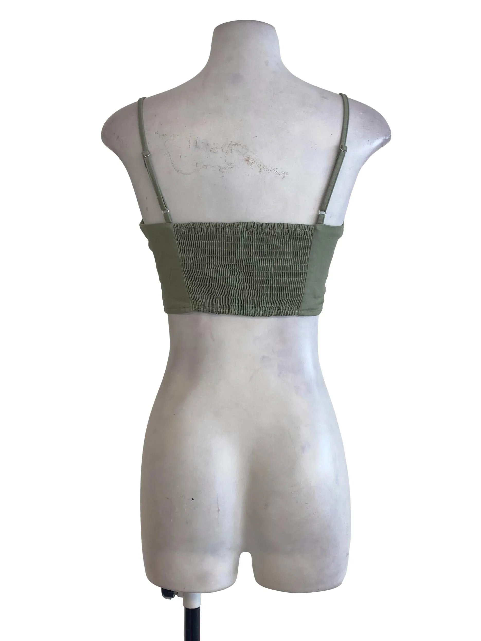 Green Pleated Top