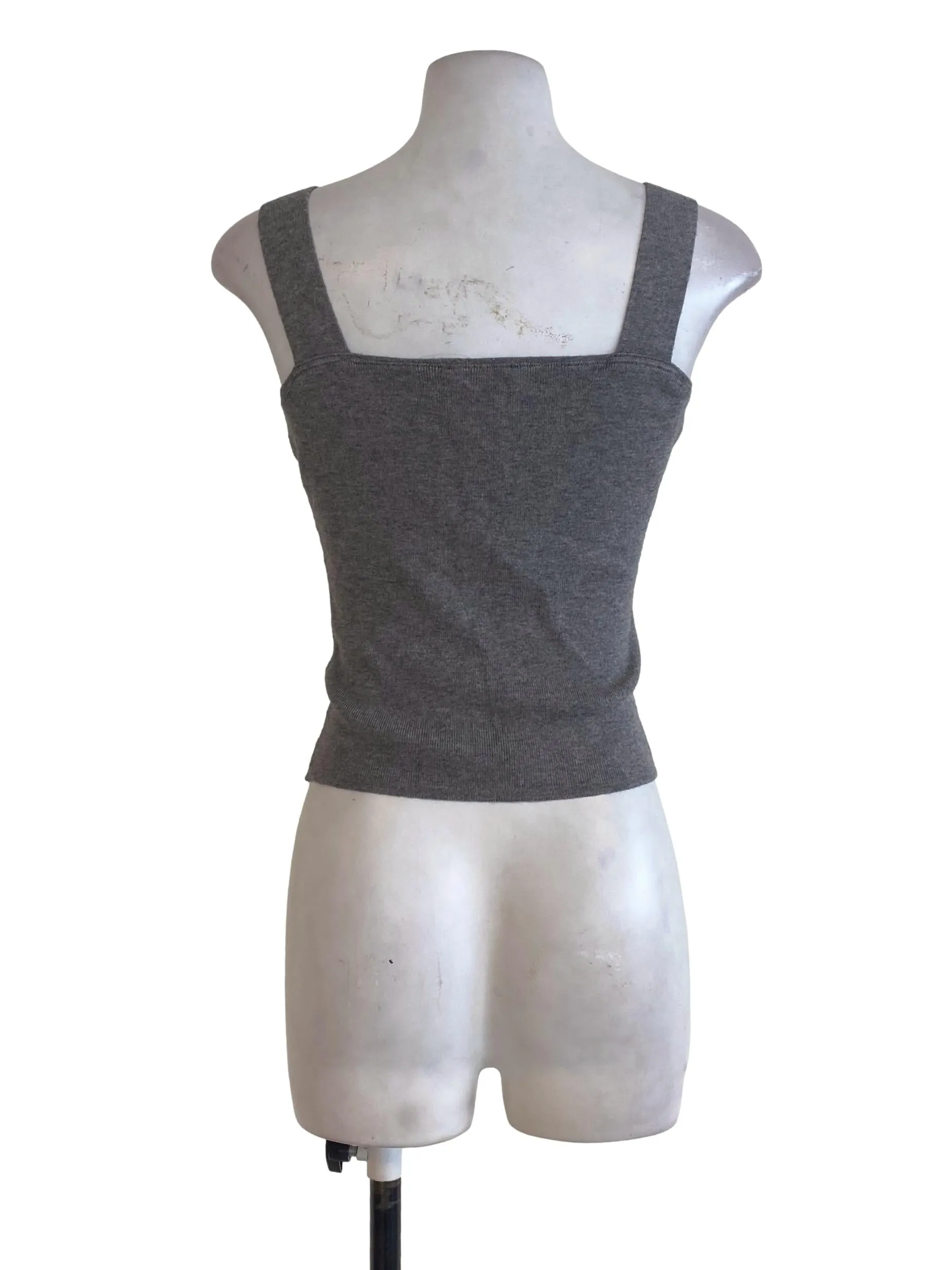 Grey Knitted Sleeveless Top TCL