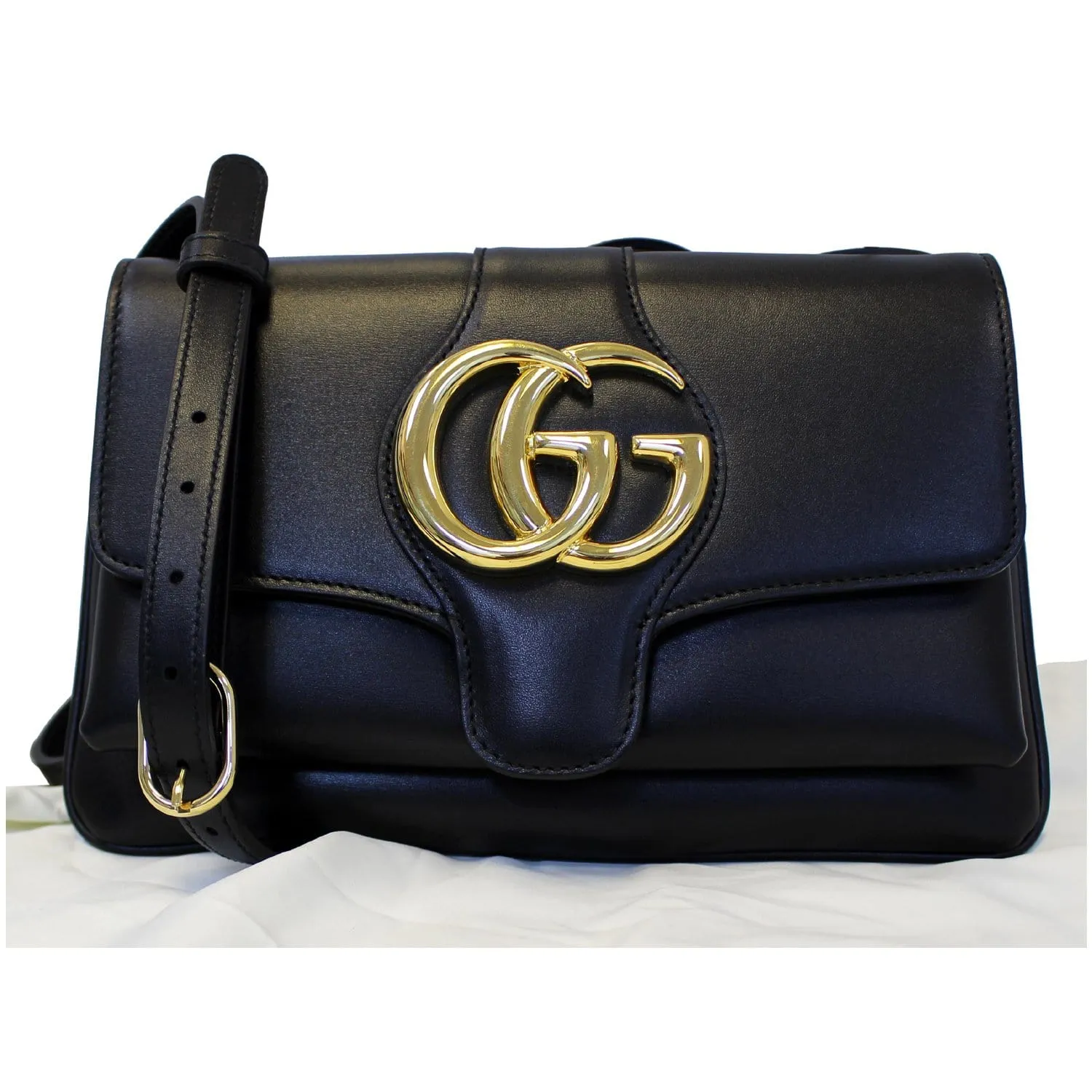 GUCCI Arli Small Leather Shoulder Bag Black 550129