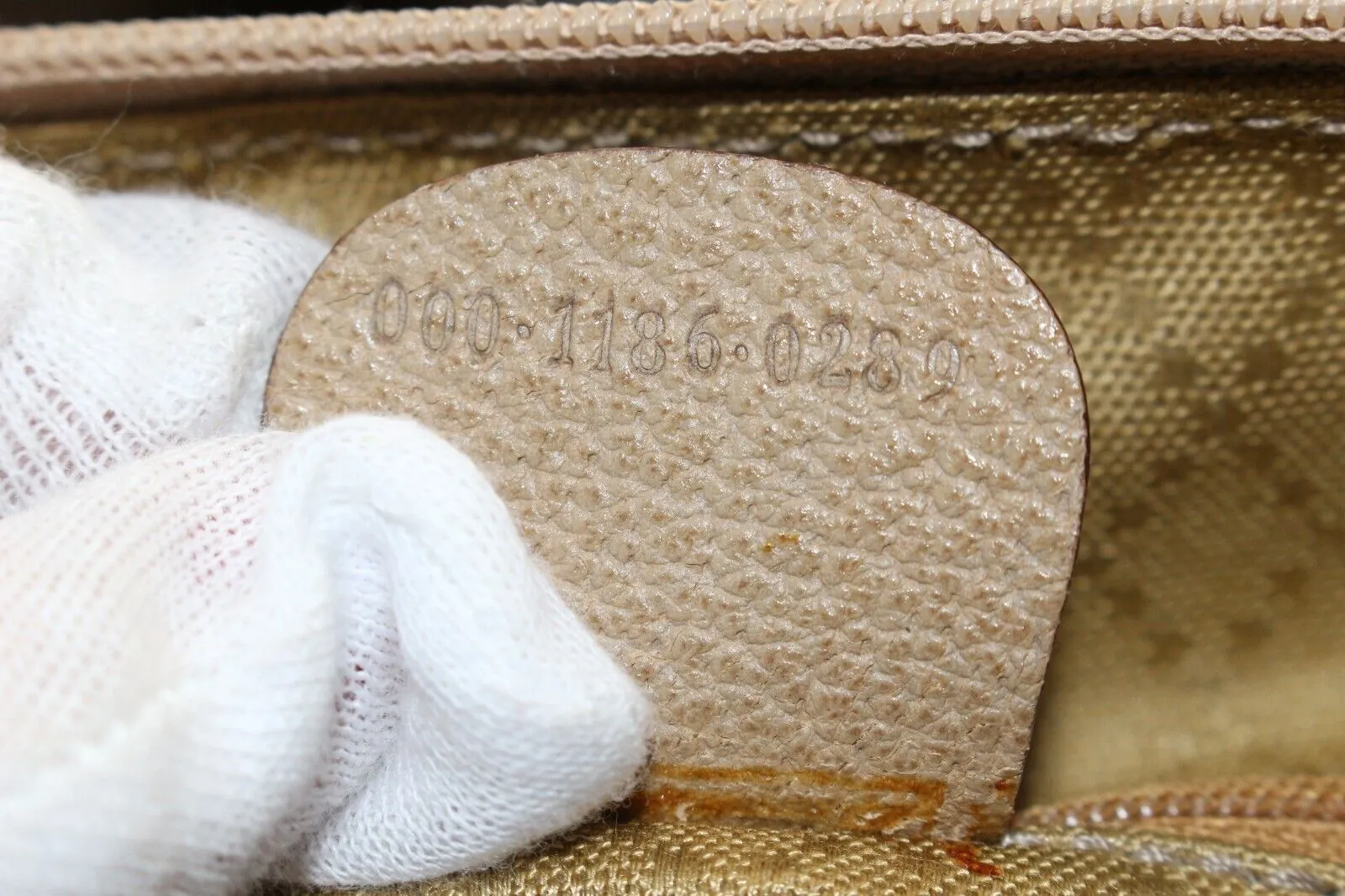 GUCCI Beige Suede Bamboo Dome 1GK1226K