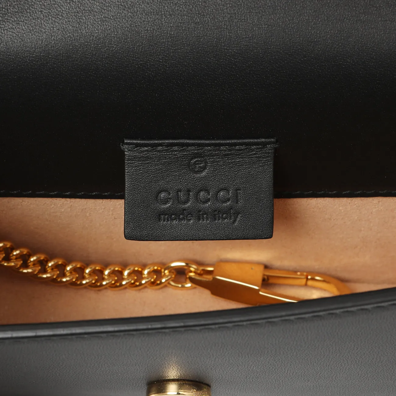 Gucci Black Calfskin Super Mini Sylvie Chain Bag