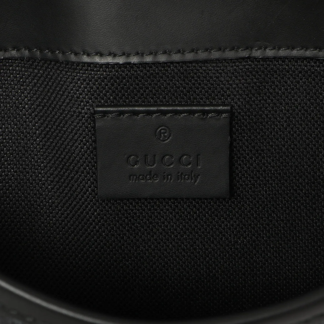 Gucci Black GG Supreme Monogram Belt Bag