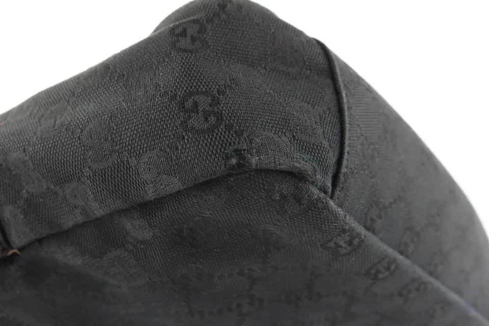 Gucci Black Monogram GG Bum Bag Belt Pouch Waist Pack 691gks319