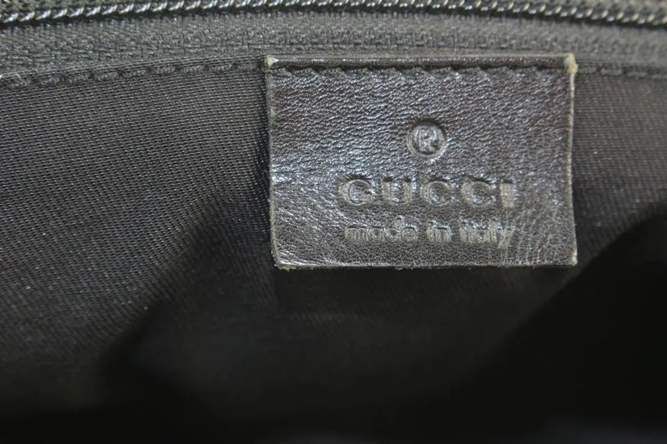 Gucci Black Monogram GG Bum Bag Belt Pouch Waist Pack 691gks319