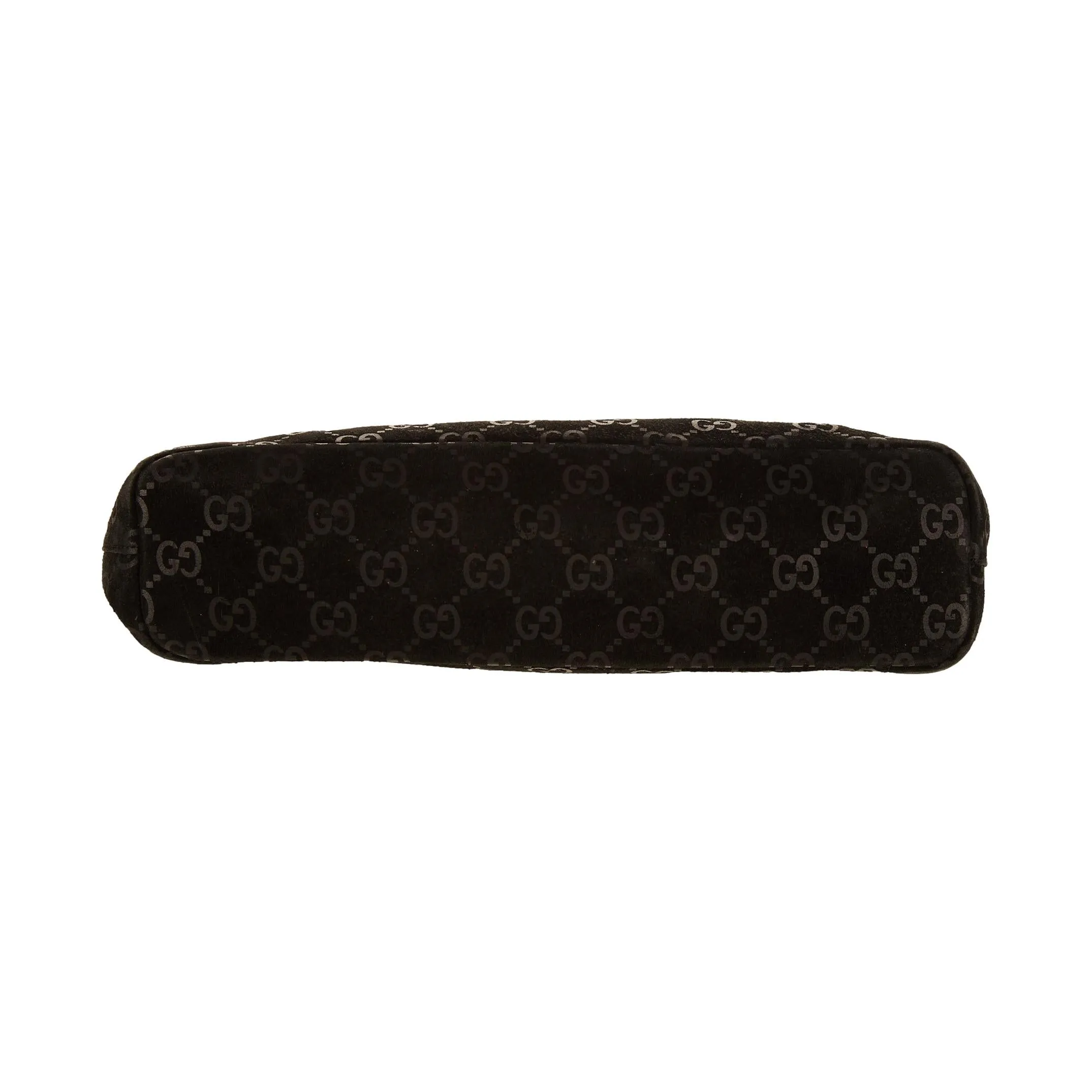Gucci Black Suede Logo Top Handle Bag