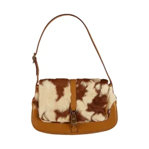 Gucci Brown Fur Jackie Bag