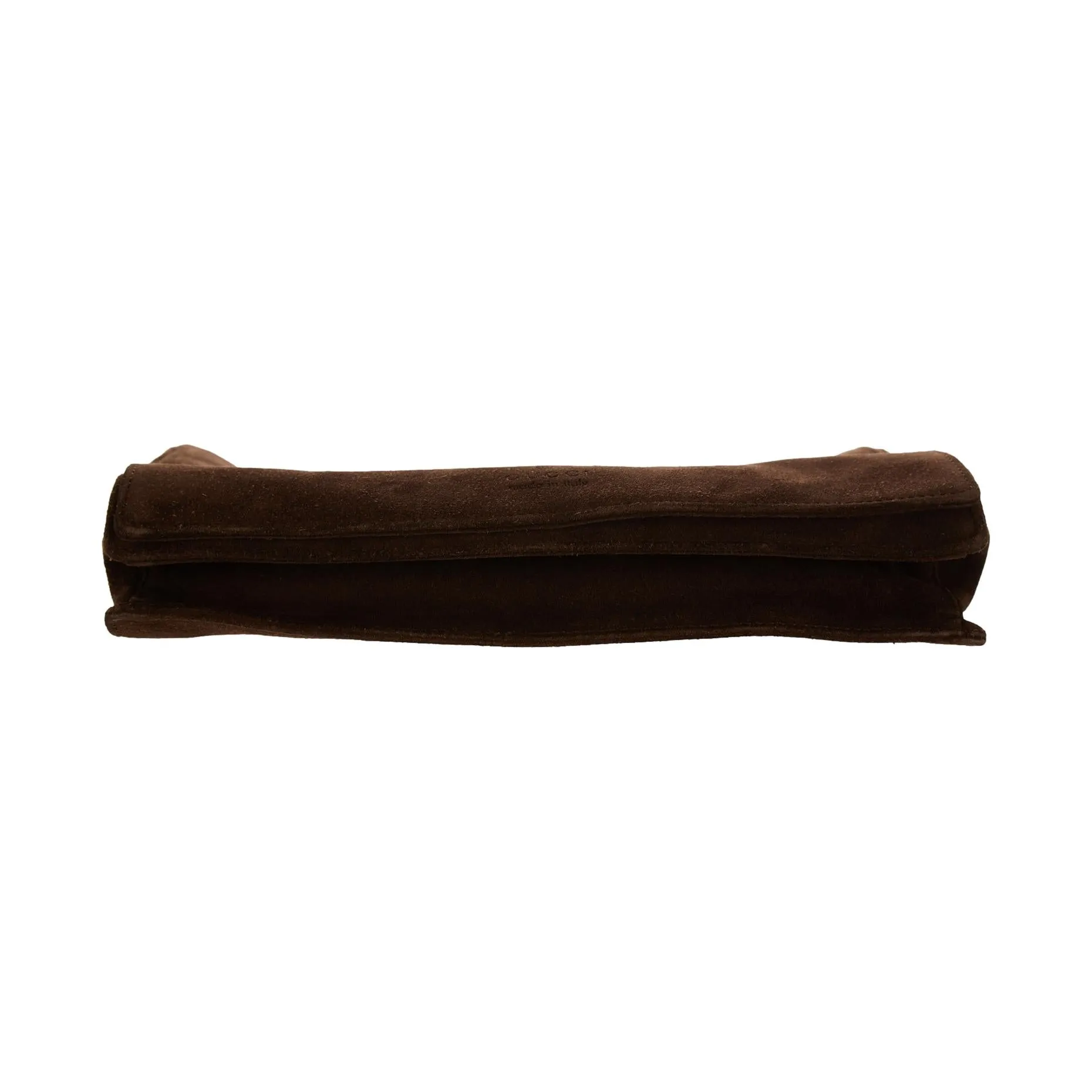 Gucci Brown Suede Bamboo Shoulder Bag