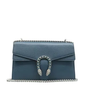 GUCCI Dionysus Medium Leather Shoulder Bag Navy Blue 400249