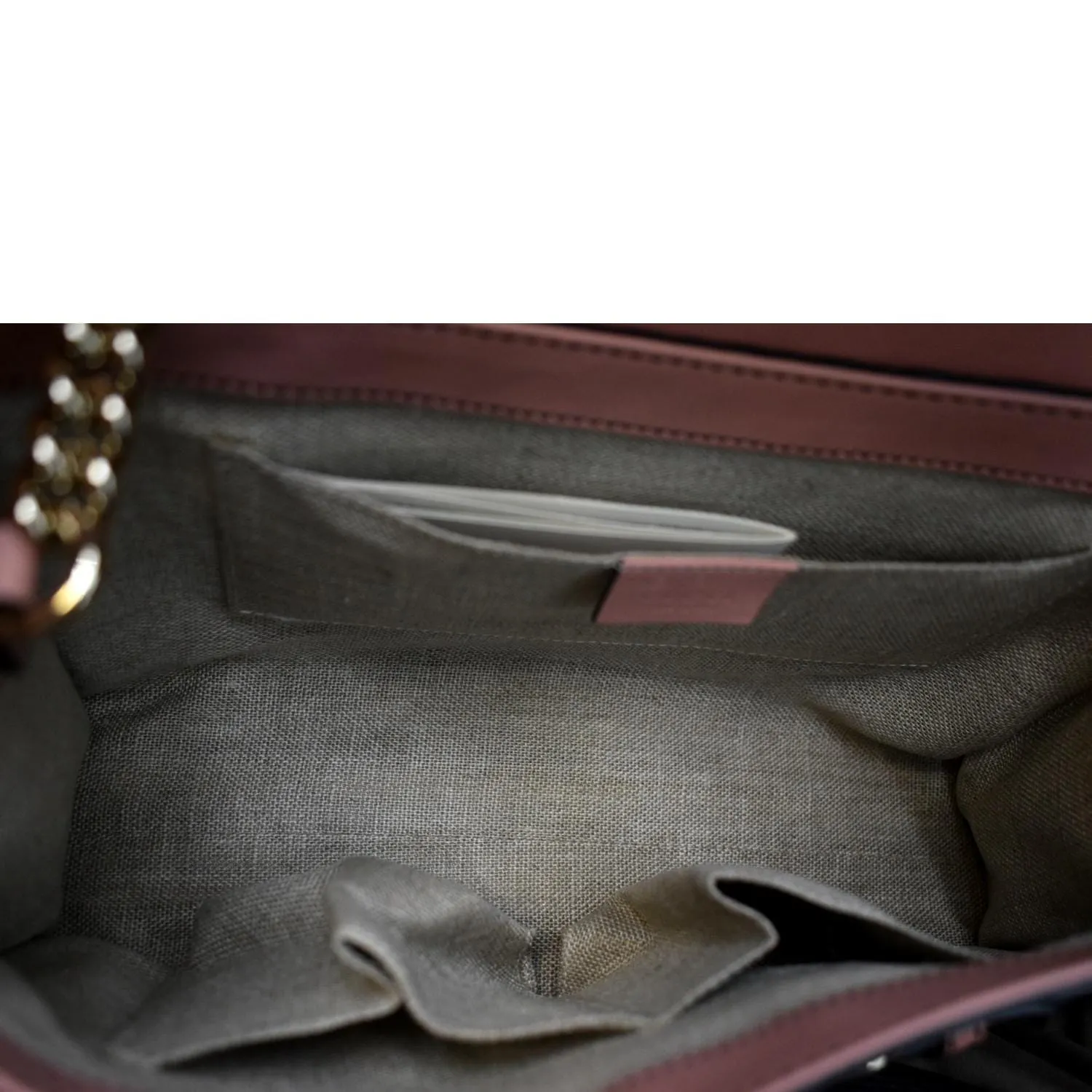 GUCCI Emily Medium GG Guccissima Leather Chain Shoulder Bag Light Pink 449635