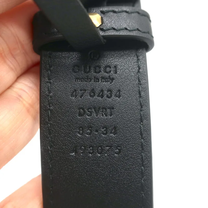 Gucci GG Marmont Belt Bag Black Matelasse Leather Size 34 NEW