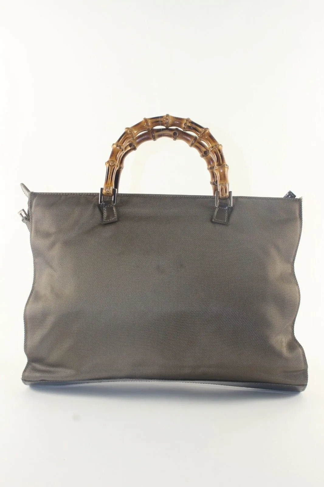 Gucci Green Leather 2way Bamboo 7GK1129K