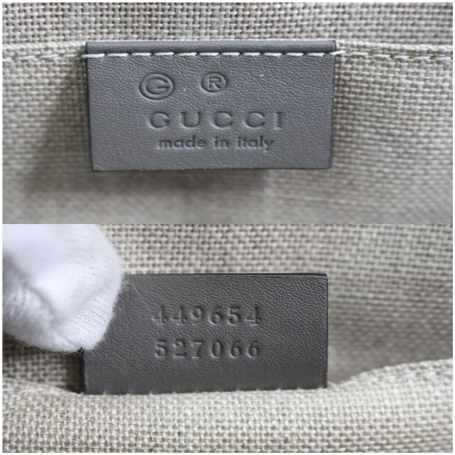 GUCCI Mini Dome Micro Guccissima Leather Shoulder Bag Grey 449654