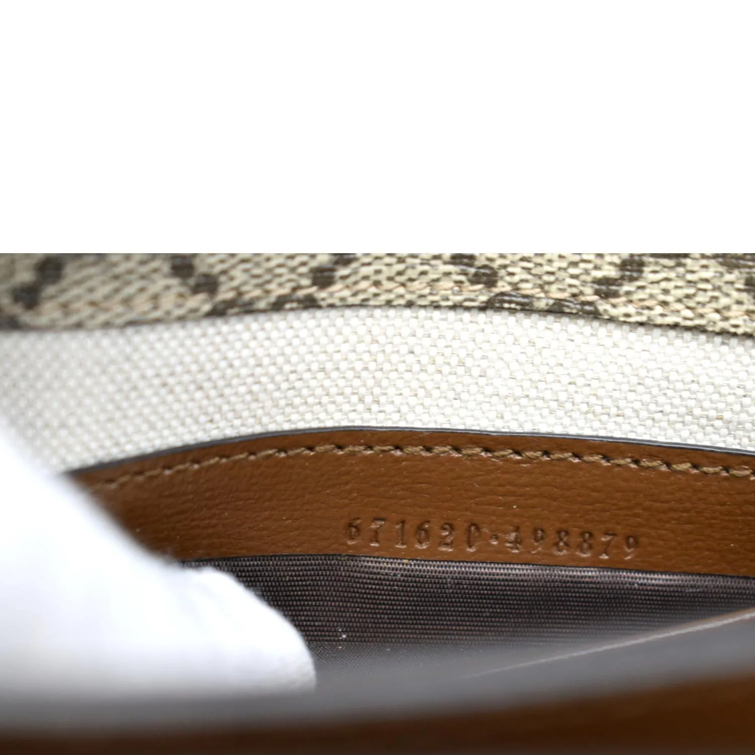 GUCCI Mini Interlocking GG ‎Supreme Canvas Crossbody Bag Beige 671620
