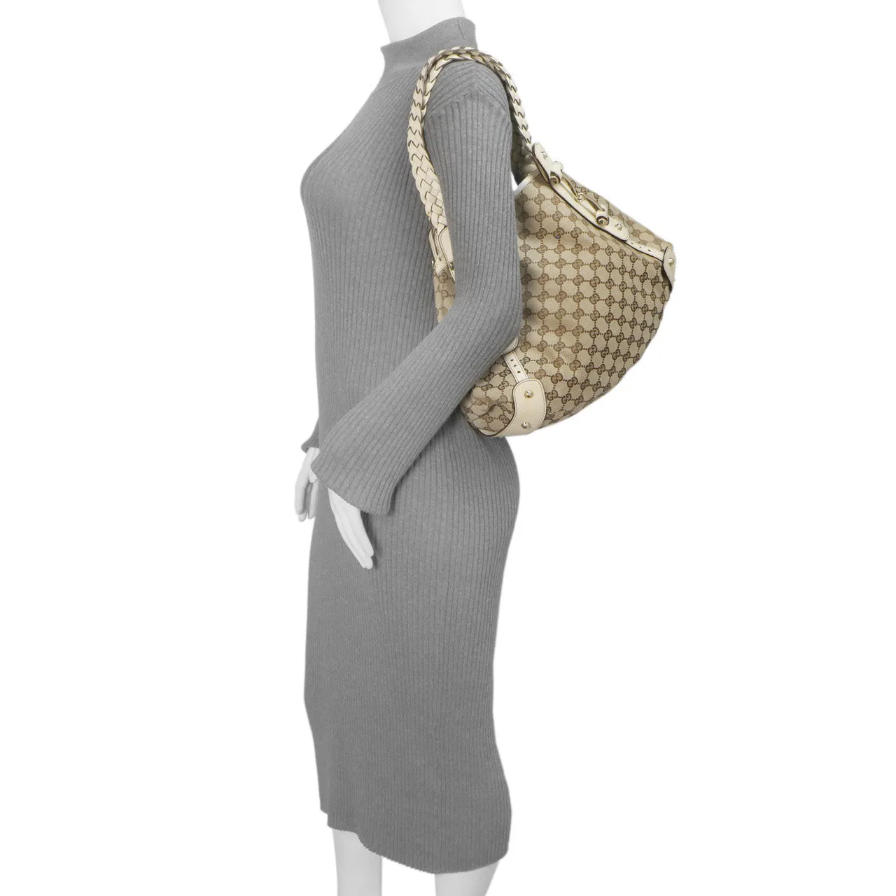 Gucci Monogram Canvas Small Pelham Shoulder Bag